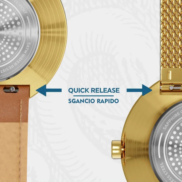 Gravithin Argo — 40 mm — Nuovo — Quadrante Blu - Cassa Oro
