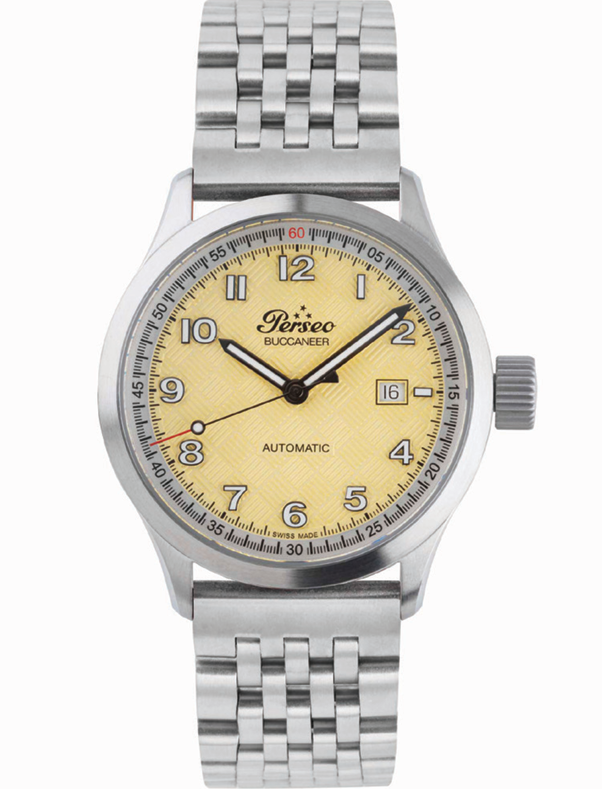 Perseo Buccaneer Automatic quadrante oro con bracciale in acciaio