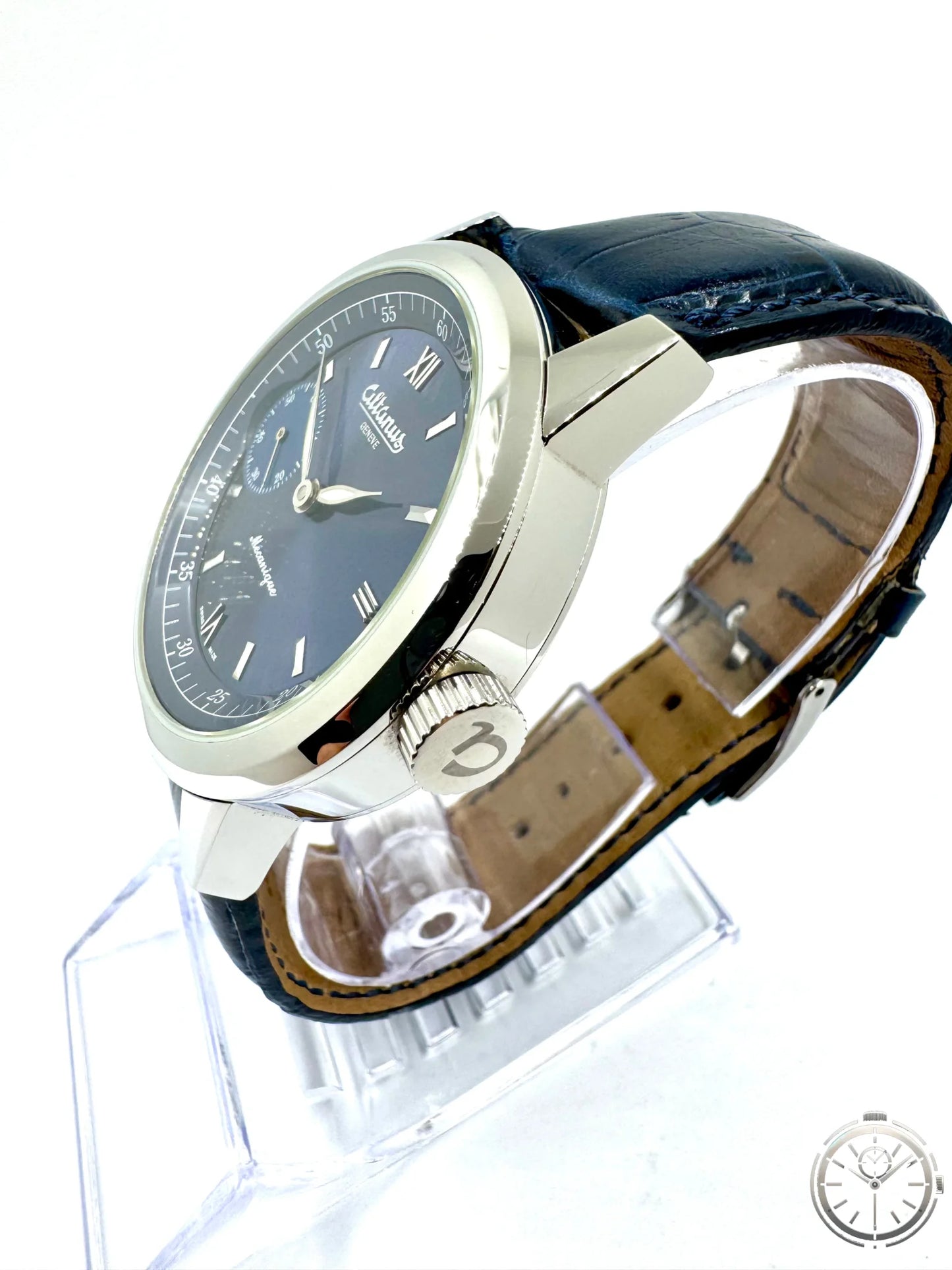 dettaglio lato corona orologio Altanus Genève 7767 – Meccanico Swiss Made 42 mm