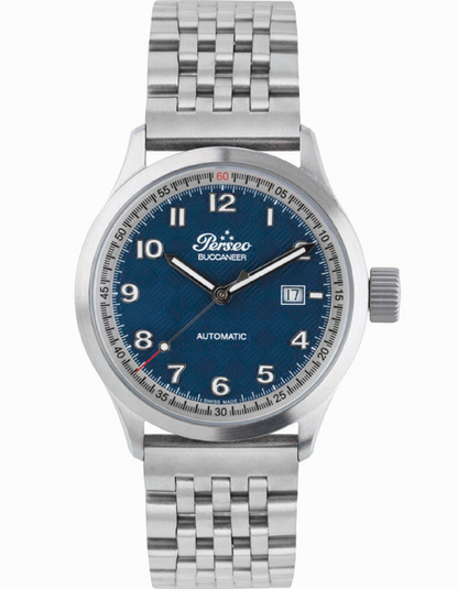 Perseo Buccaneer Automatic quadrante blu con bracciale in acciaio