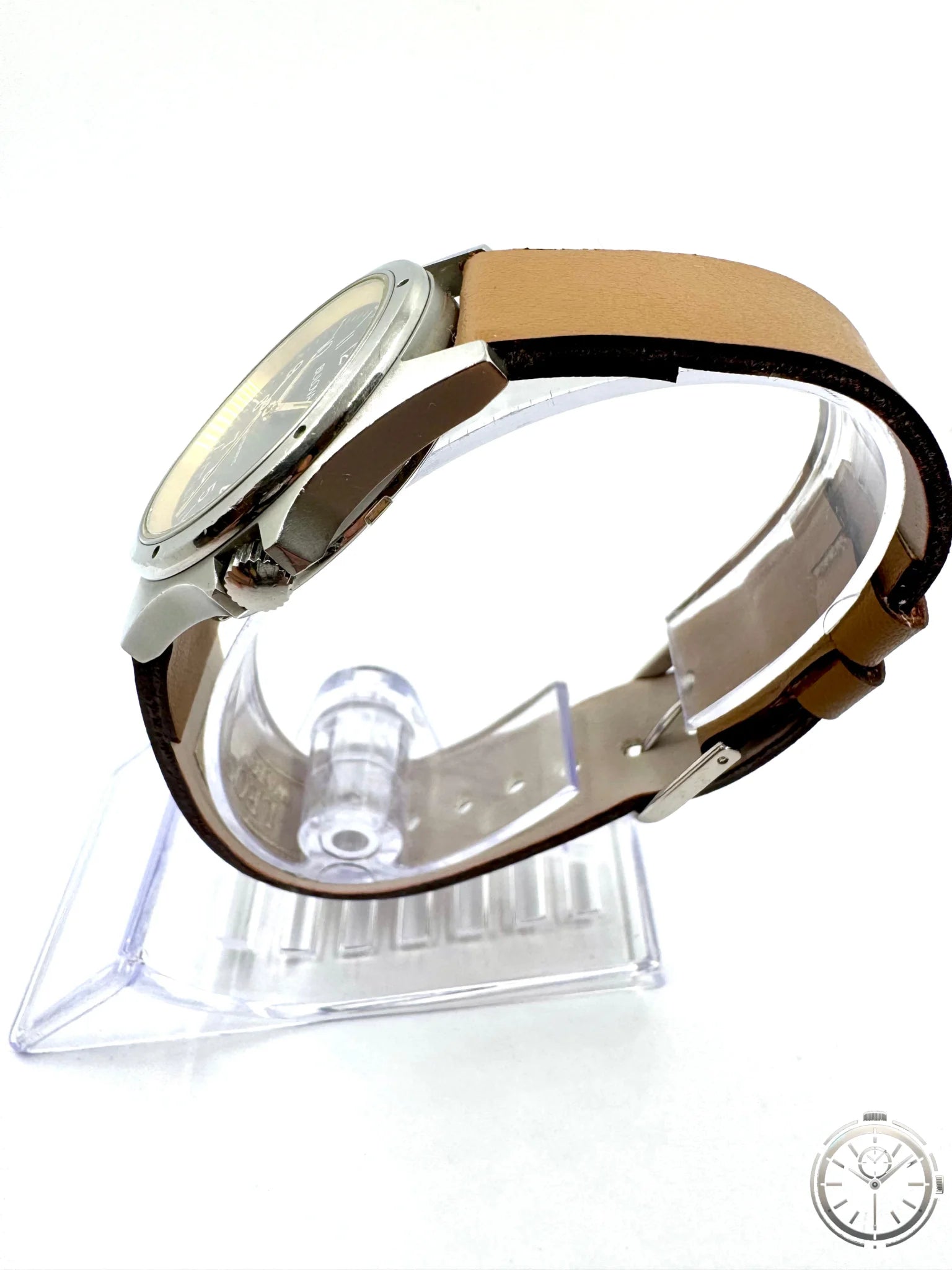 vista lato corona orologio Bulova Automatic 7001 A703 – Swiss Made 34 mm