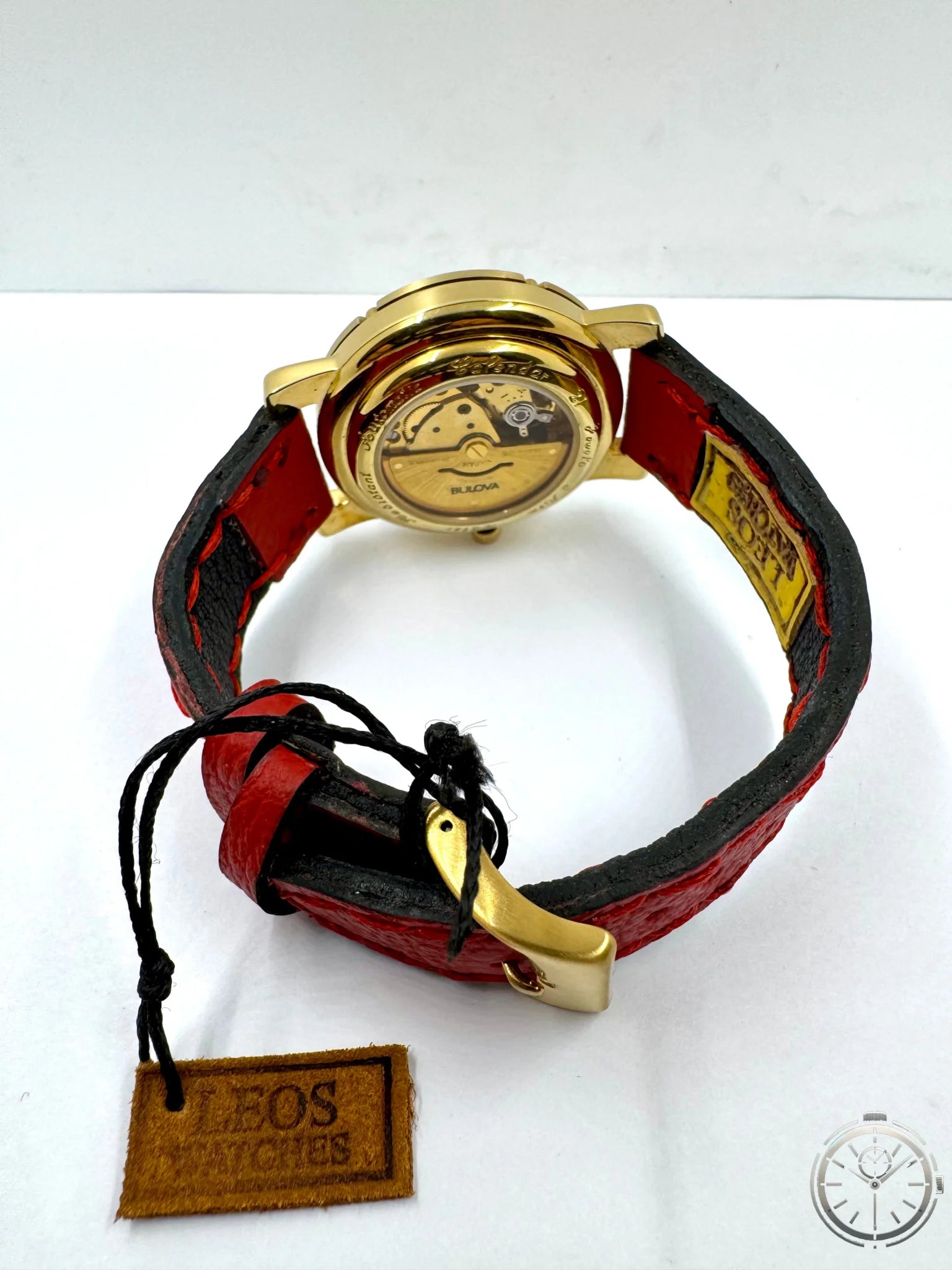 vista posteriore da steso orologio Bulova Calendar Automatic con cassa da 38 mm