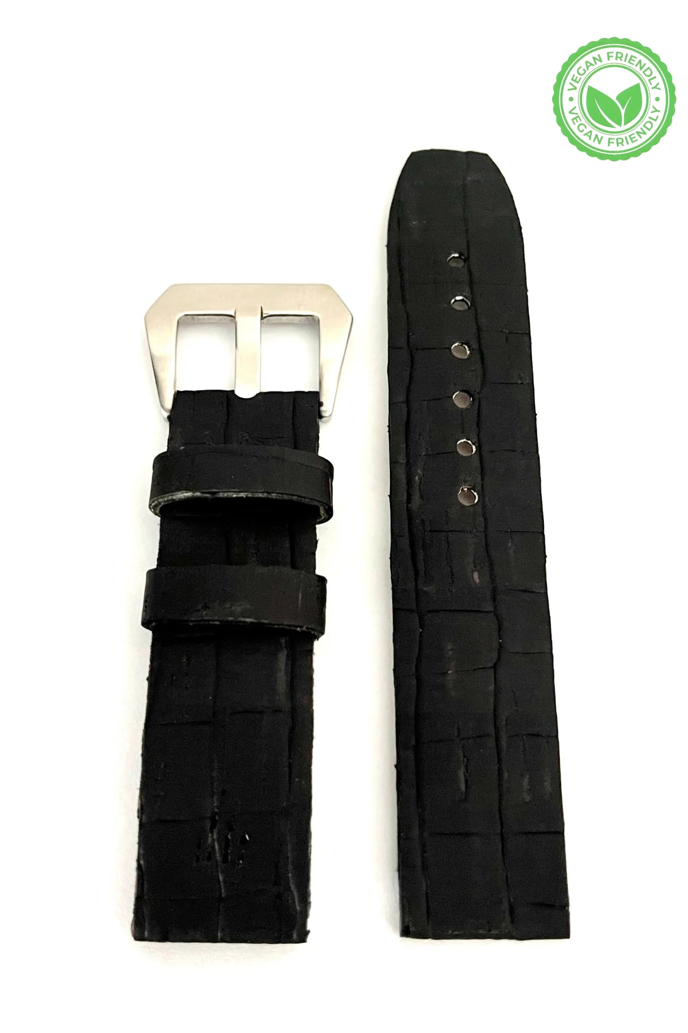 vista parte esterna Cinturino realizzato a mano ESSENTIAL in Sughero Nero