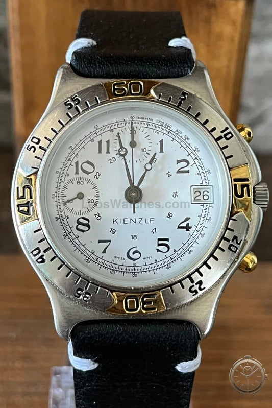 dettaglio quadrante Cronografo Kienzle Vintage Anni '80 con calibro Valjoux 7765 Swiss made
