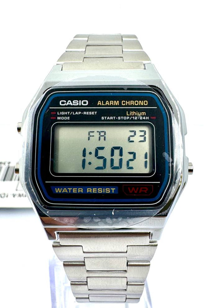 CASIO A-158W — Vista frontale quadrante digitale