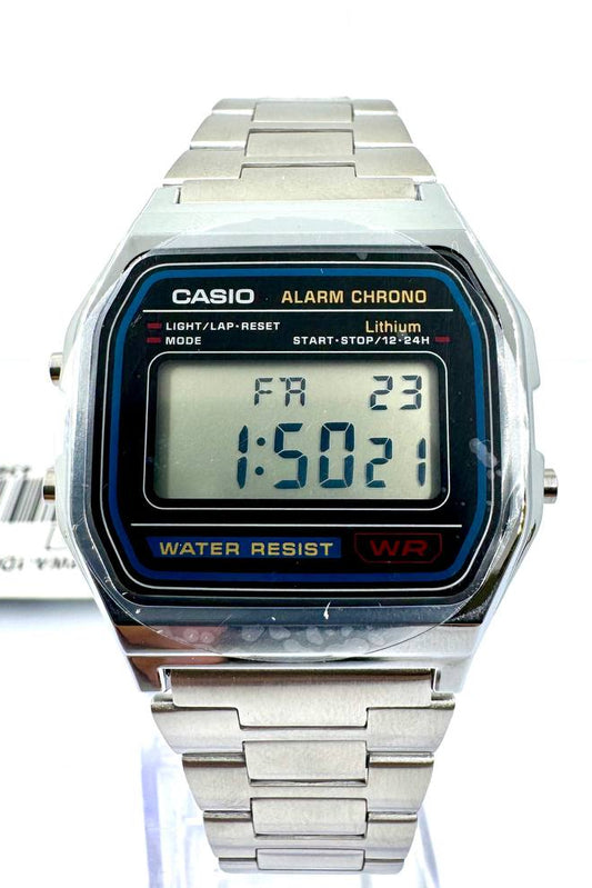 CASIO A-158W — Vista frontale quadrante digitale