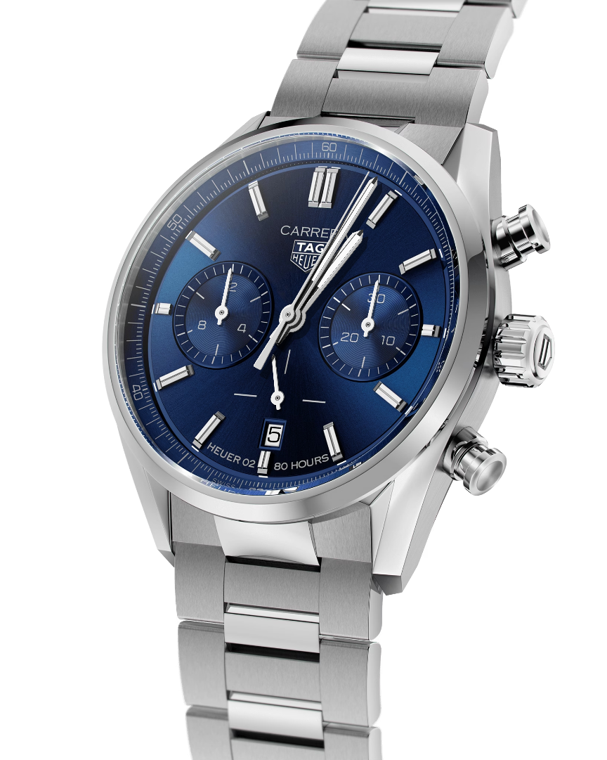 TAG Heuer Carrera Calibre Heuer 02 42mm quadrante blu