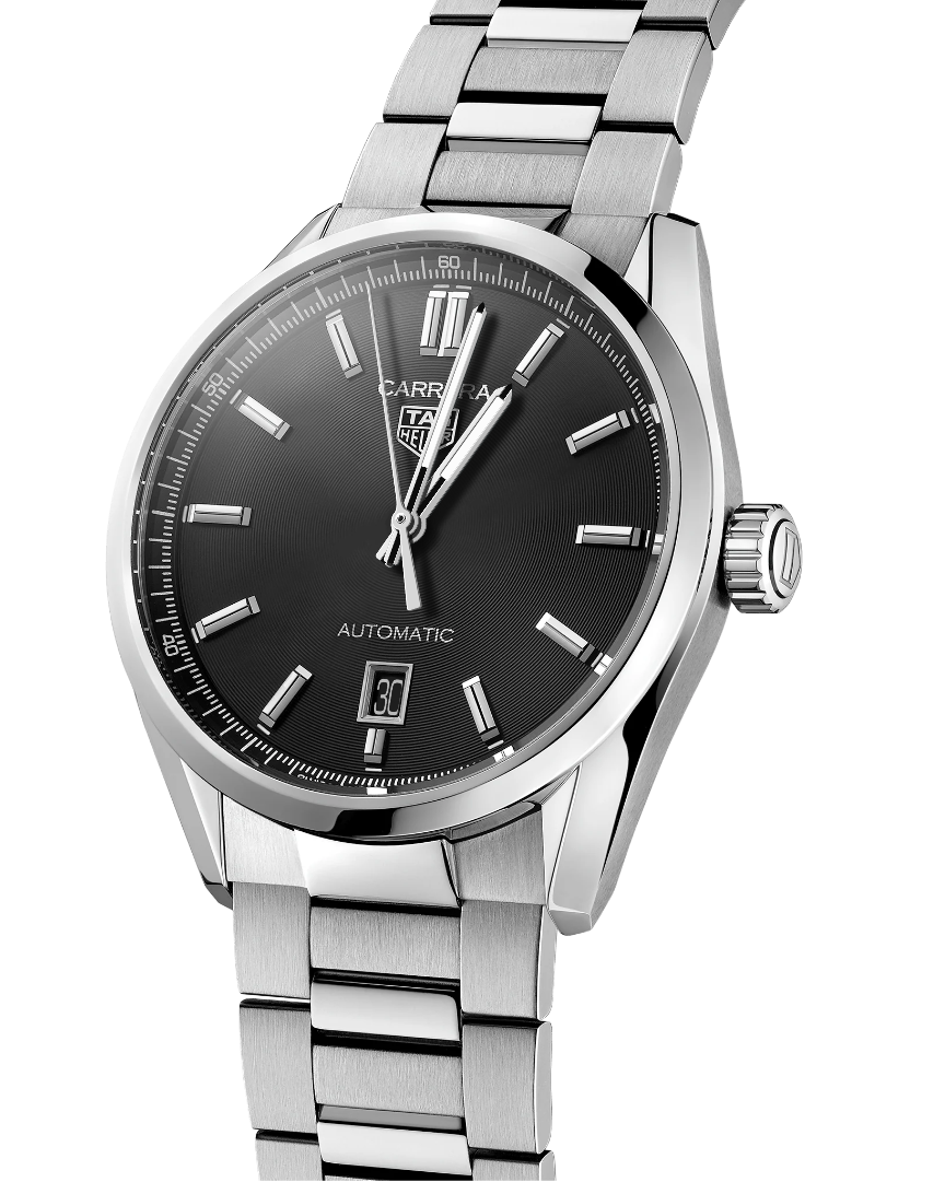 vista laterale TAG Heuer Carrera 39 mm Calibre 5 Automatico - WBN2110.BA0639