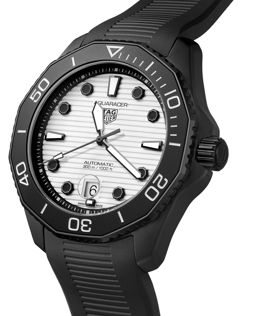 TAG Heuer Aquaracer Calibre 5 bianco e caucciù nero