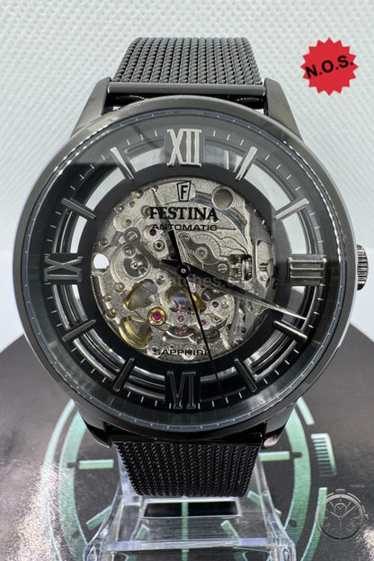 dettaglio quadrante Orologio Festina Skeleton Automatico F20535