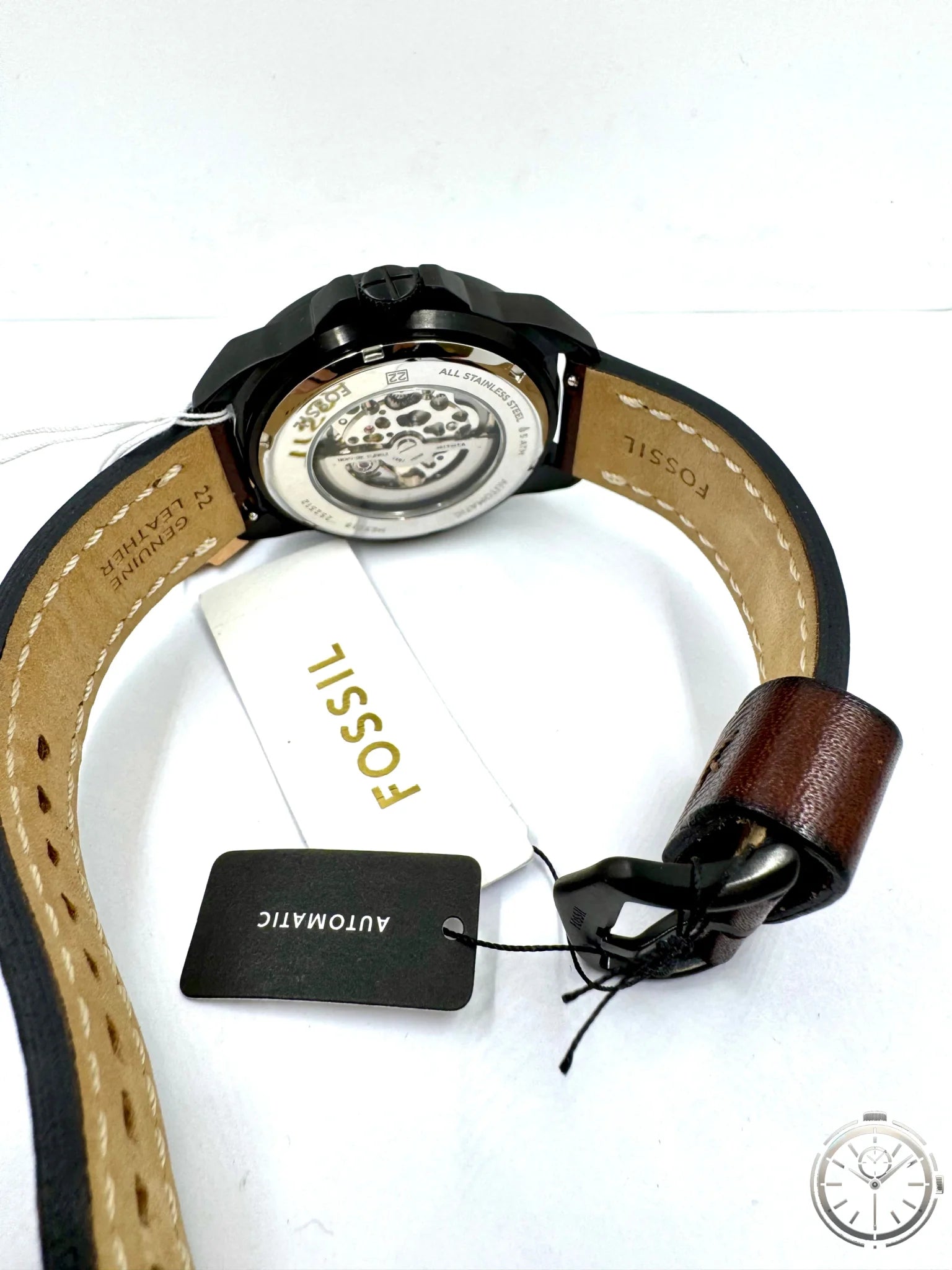 vista retro da steso Orologio Fossil Bronson Automatic ME3219