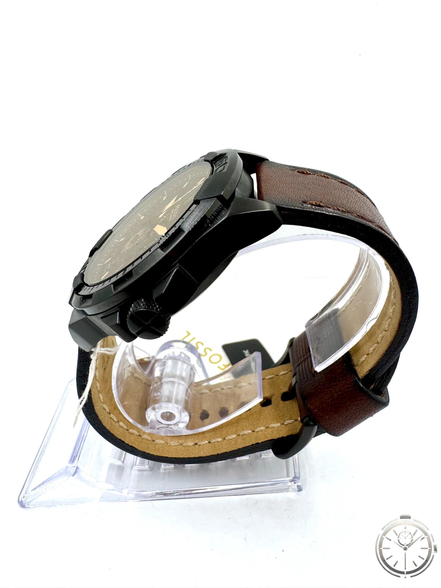 vista lato corona Orologio Fossil Bronson Automatic ME3219