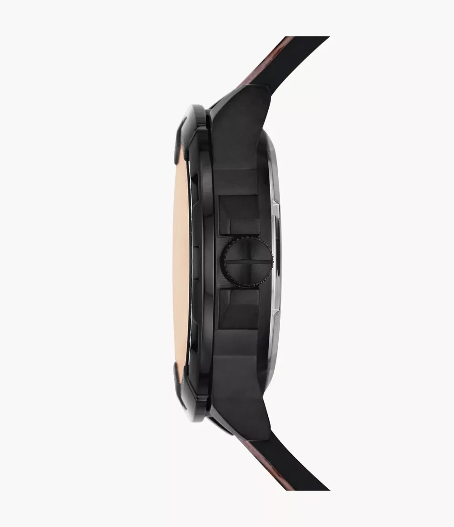 dettaglio lato corona orologio Fossil Bronson Automatic ME3219