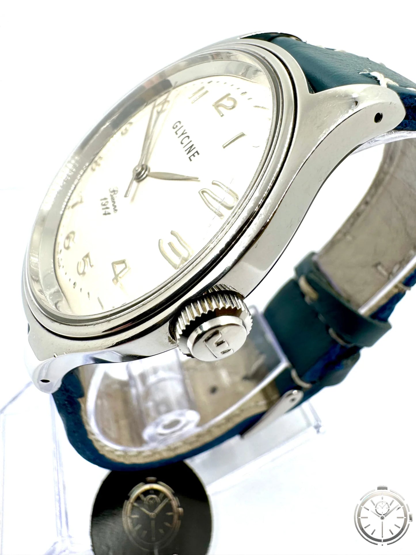 dettaglio lato corona orologio Glycine “Bienne 1914” Ref. 3794