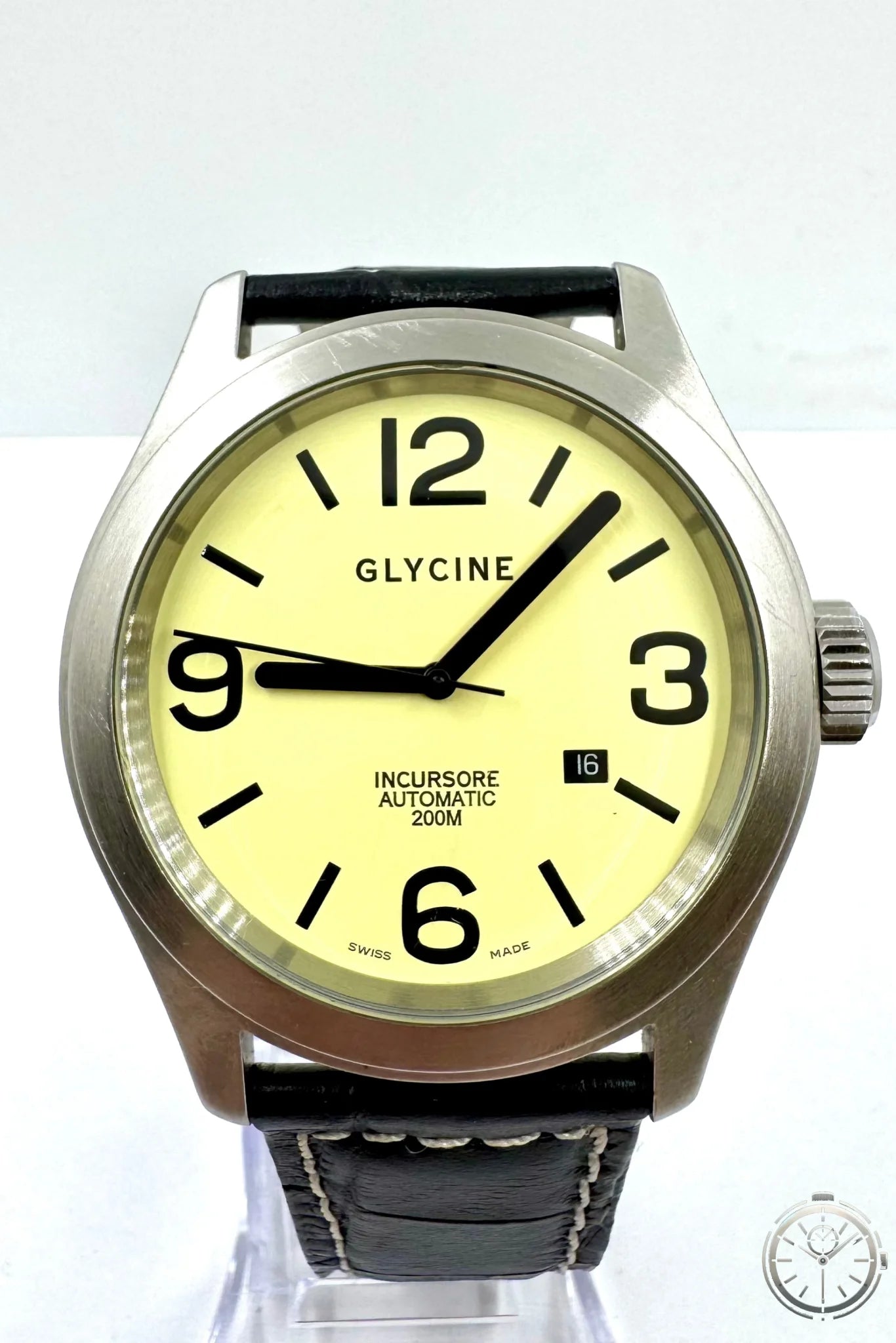 dettaglio quadrante orologio Glycine Incursore 3806 Automatico 44mm Swiss Made