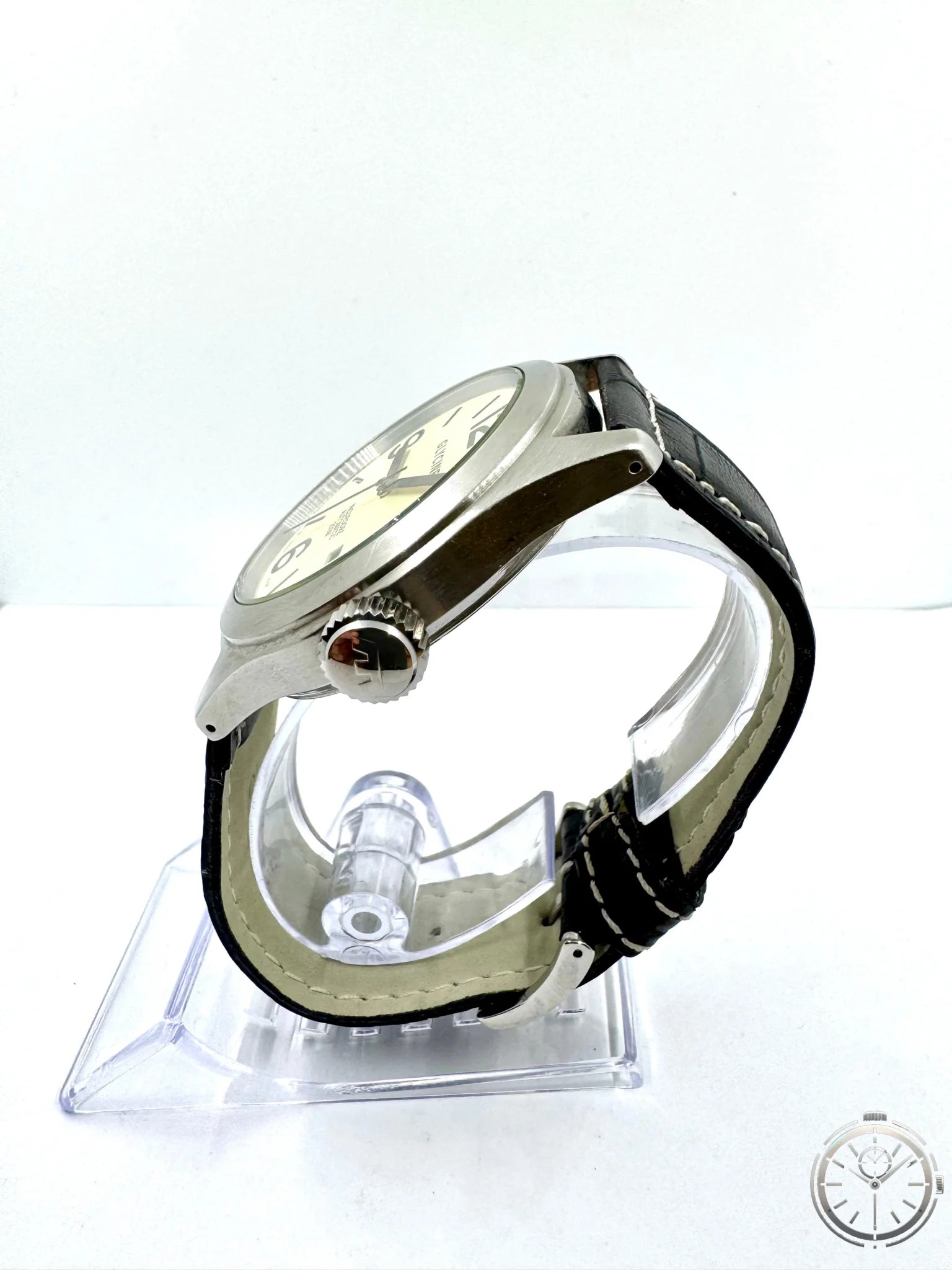 vista lato corona orologio Glycine Incursore 3806 Automatico 44mm Swiss Made