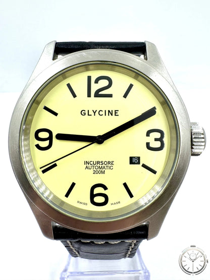 zoom dial orologio Glycine Incursore 3806 Automatico 44mm Swiss Made
