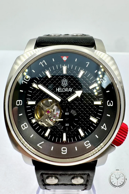 dettaglio quadrante orologio Helgray Bomber Automatic Ref. 1711