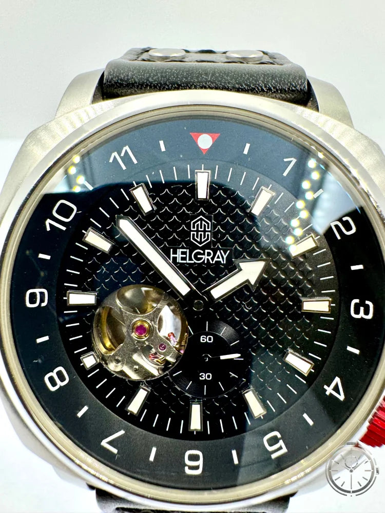 zoom dial orologio Helgray Bomber Automatic Ref. 1711