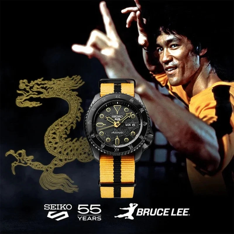 SEIKO 5 Mod. BRUCE LEE Limited Edition con drago e Bruce Lee in posa