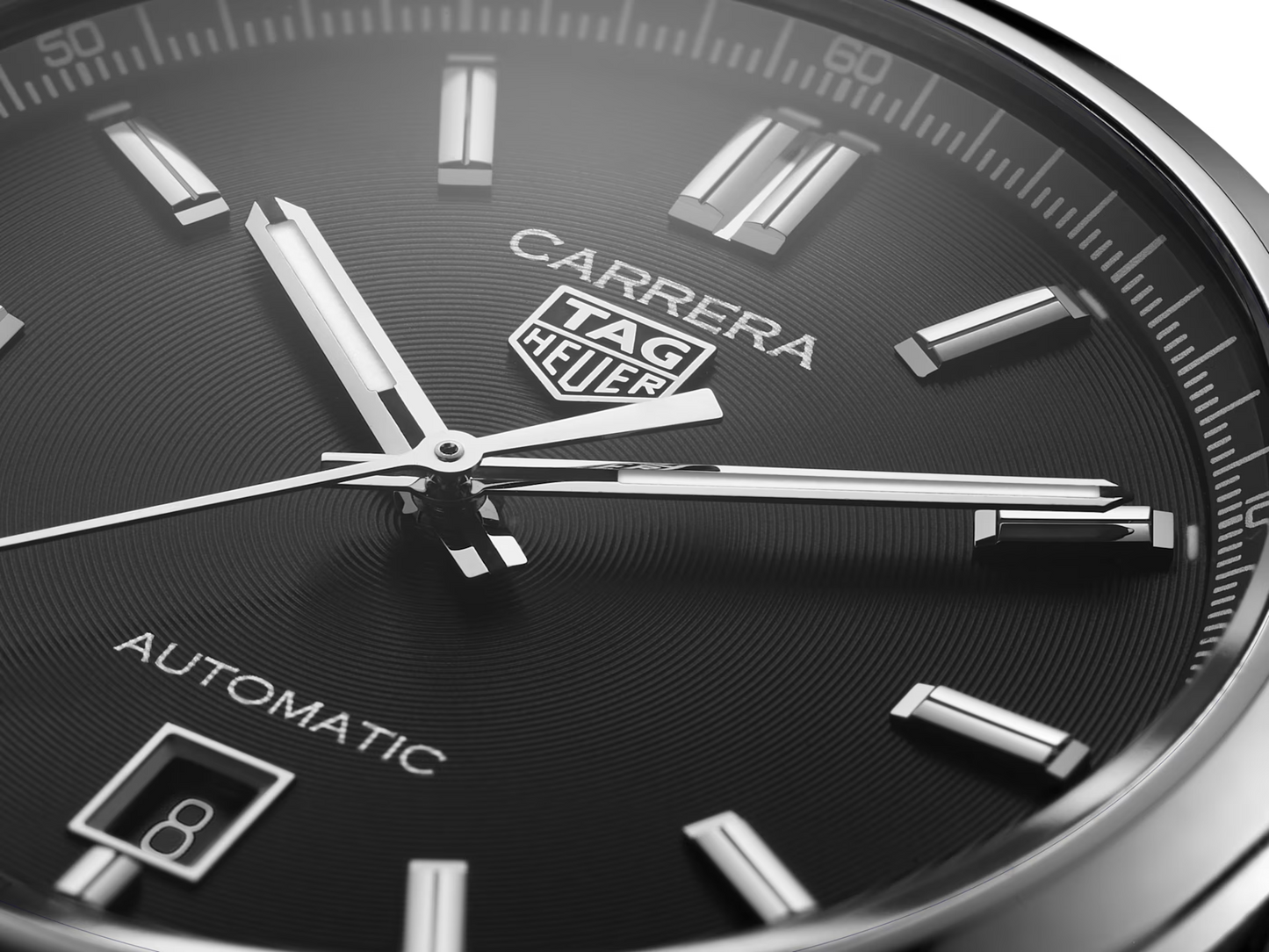 dettaglio zoom quadrante del TAG Heuer Carrera 39 mm Calibre 5 Automatico - WBN2110.BA0639