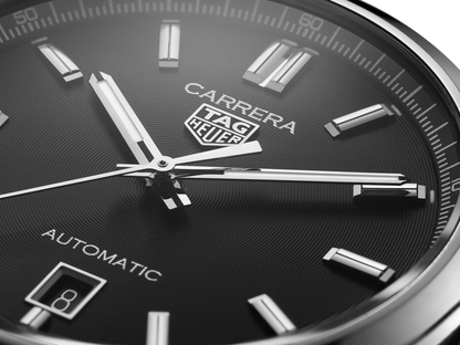 dettaglio zoom quadrante del TAG Heuer Carrera 39 mm Calibre 5 Automatico - WBN2110.BA0639