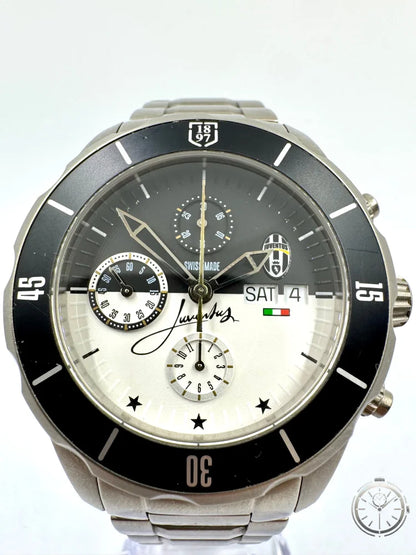 dettaglio zoom dial Orologio Juventus Titanium Cronografo Automatico Swiss Made