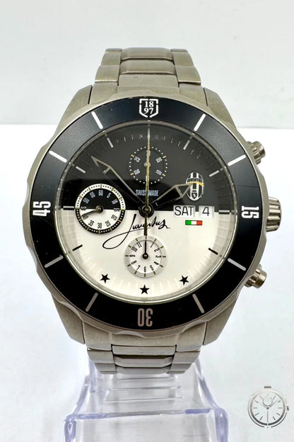 dettaglio quadrante Orologio Juventus Titanium Cronografo Automatico Swiss Made