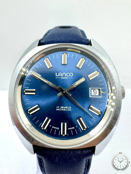 zoom del dial orologio Lanco Ref. 14724 – Vintage a Carica Manuale