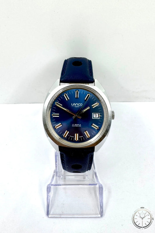 vista frontale orologio Lanco Ref. 14724 – Vintage a Carica Manuale