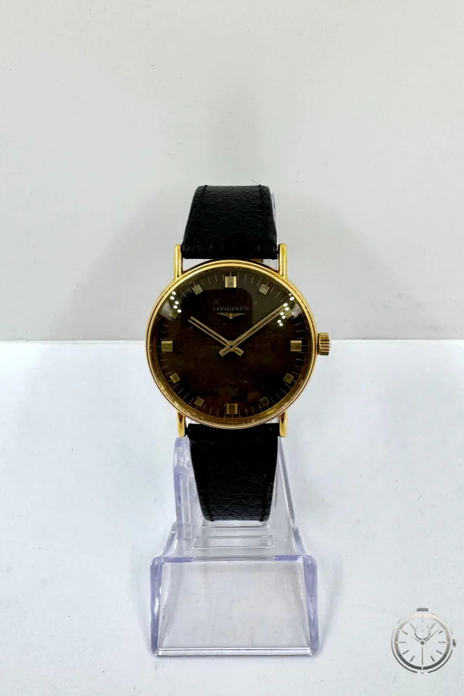 vista frontale orologio Longines Swiss Made anni '60