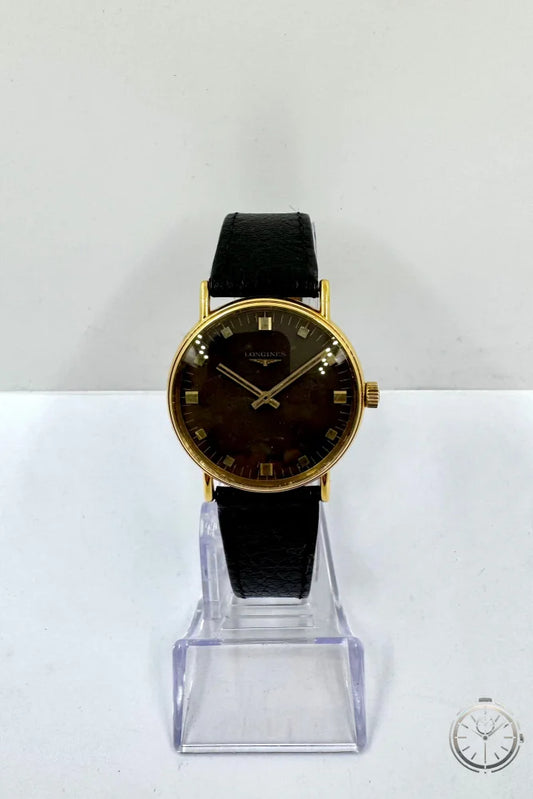vista frontale orologio Longines Swiss Made anni '60