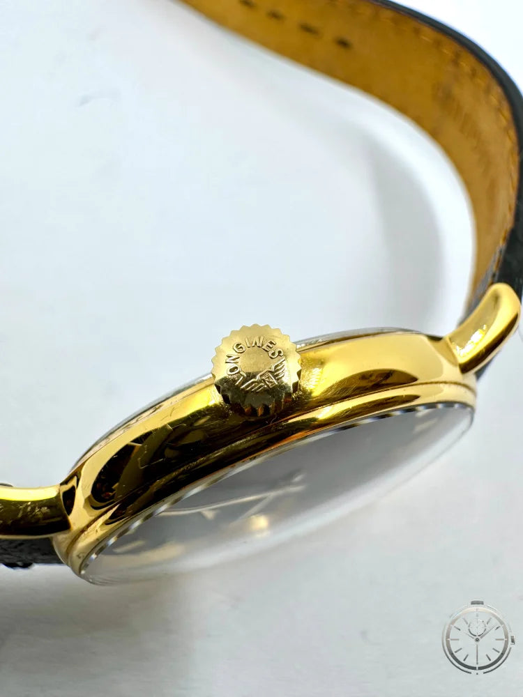 dettaglio corona logata orologio Longines Swiss Made anni '60