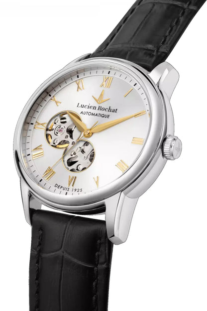 dettaglio vista lato corona orologio Lucien Rochat Iconic R0421116003