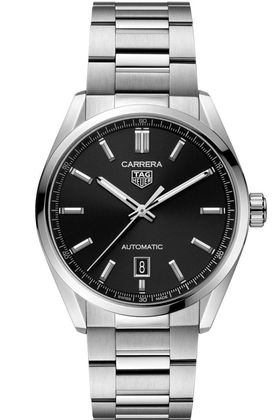 vista frontale TAG Heuer Carrera 39 mm Calibre 5 Automatico - WBN2110.BA0639