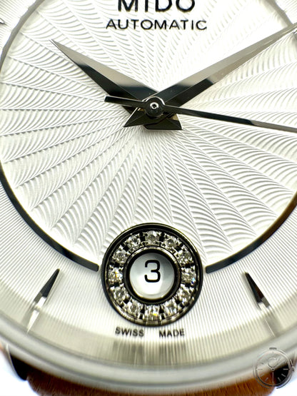 dettaglio diamanti sul quadrante Orologio Mido Baroncelli – Automatico Swiss Made con Diamanti