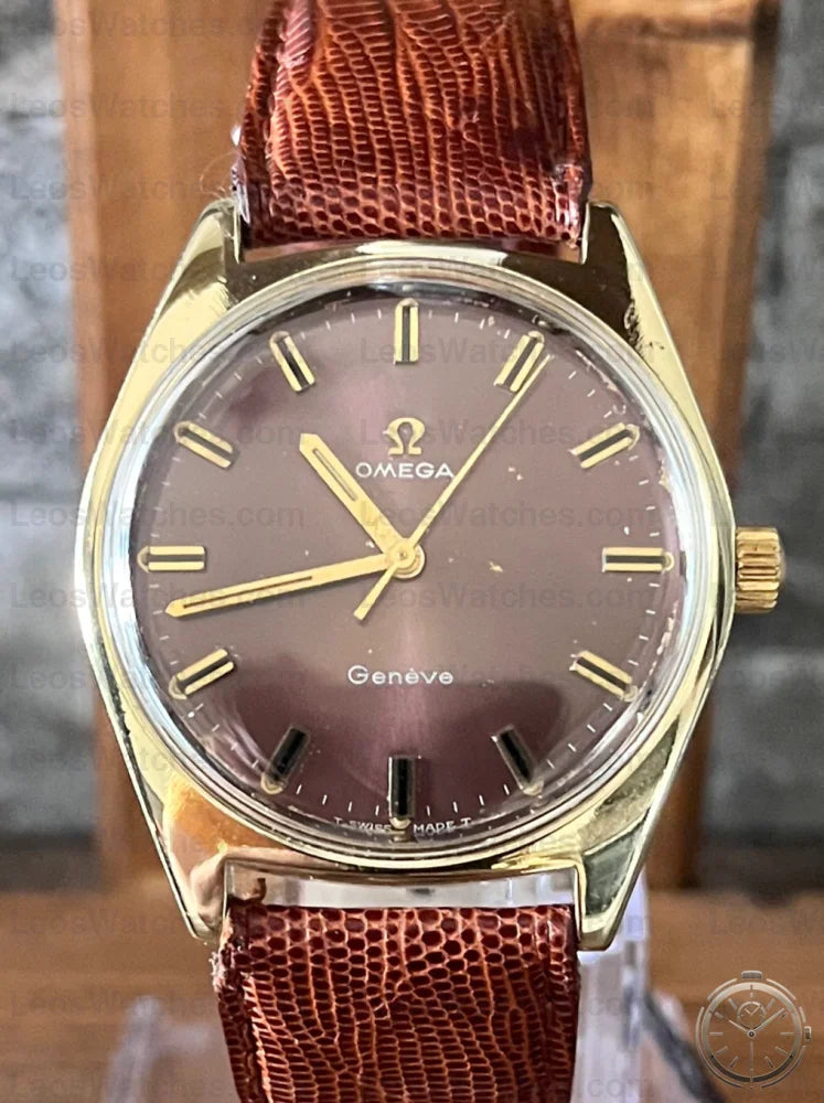 zoom quadrante Omega Geneve Anni '60 Placcato in Oro calibro 601