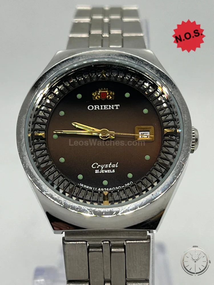 dettaglio quadrante orologio ORIENT Vintage Donna Crystal
