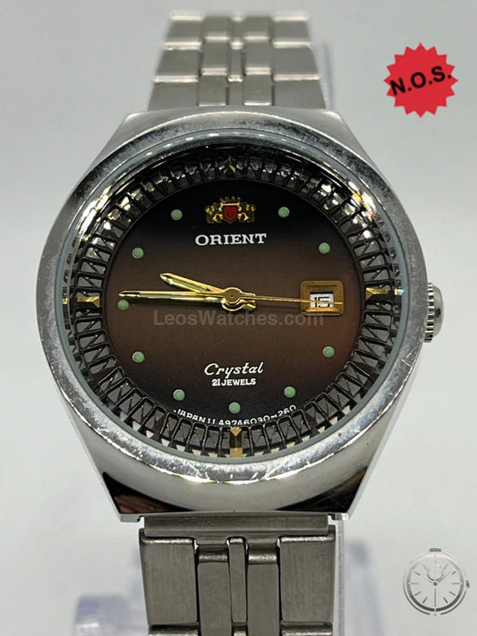 dettaglio quadrante orologio ORIENT Vintage Donna Crystal