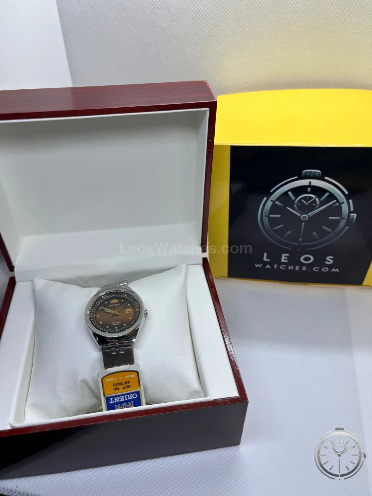orologio ORIENT Vintage Donna Crystal nella confezione LeosWatches