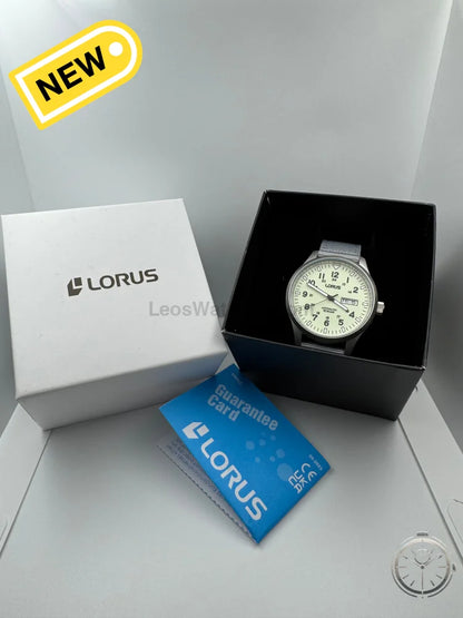 vista del full-set con scatola Orologio Meccanico Lorus Automatico RL415BX9 - Full Luminous Dial