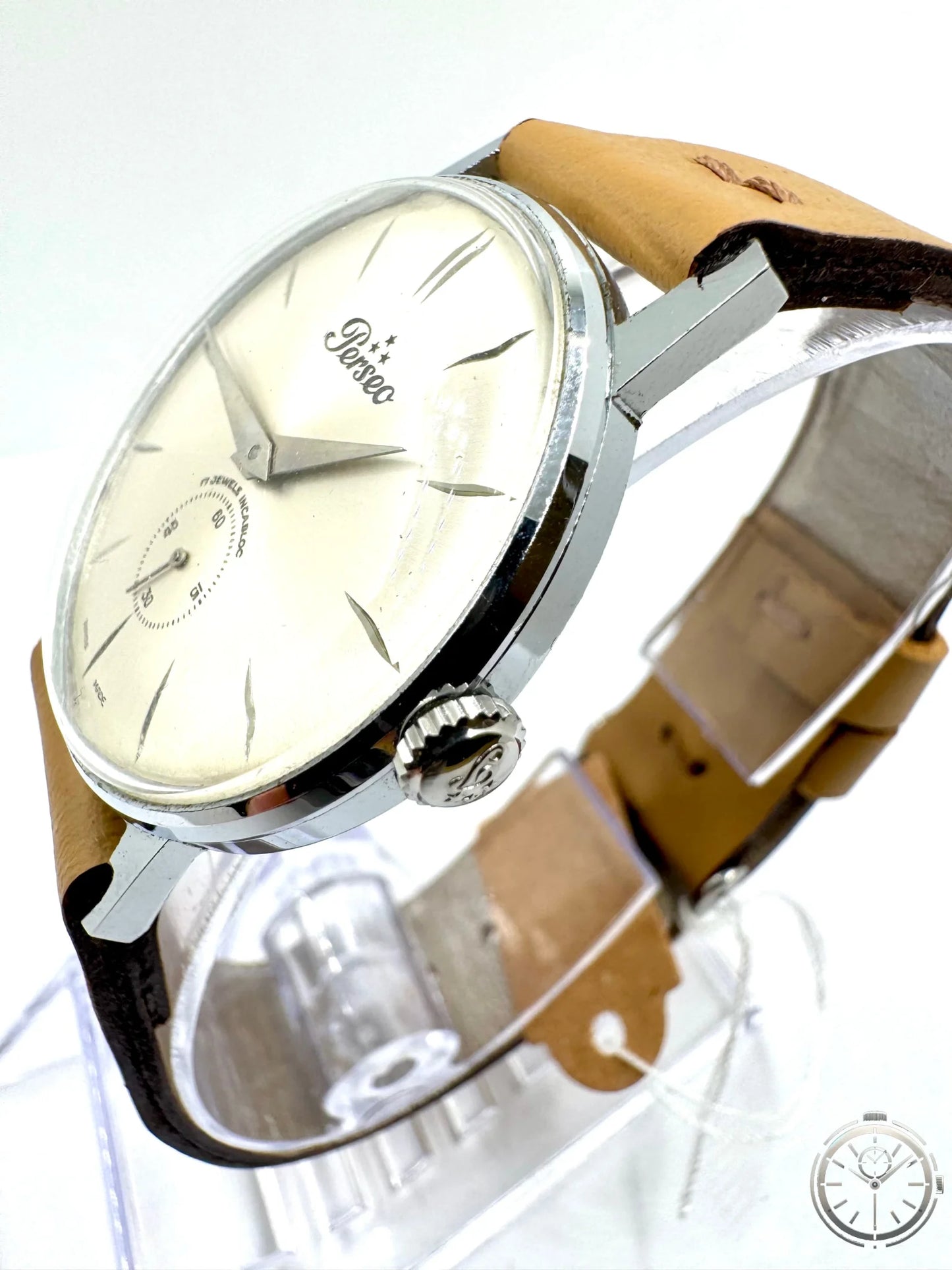 dettaglio lato corona Orologio Perseo a Carica Manuale anni '90