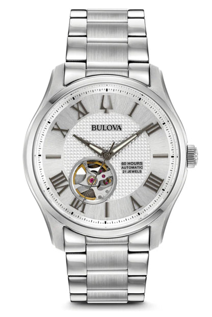 vista frontale orologio Bulova Classic 96A207