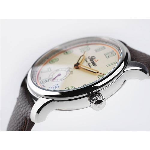 Perseo Dante Alighieri — Vista laterale con dettaglio corona e profilo cassa