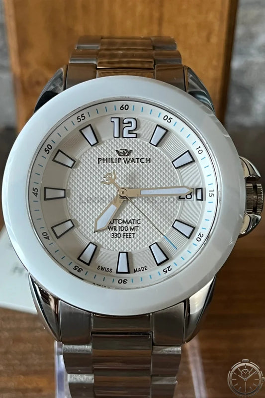 dettaglio zoom quadrante Philip Watch Cruiser Ceramic