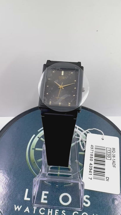 Casio MQ-38 — Quartz Minimalista Quadrante Nero