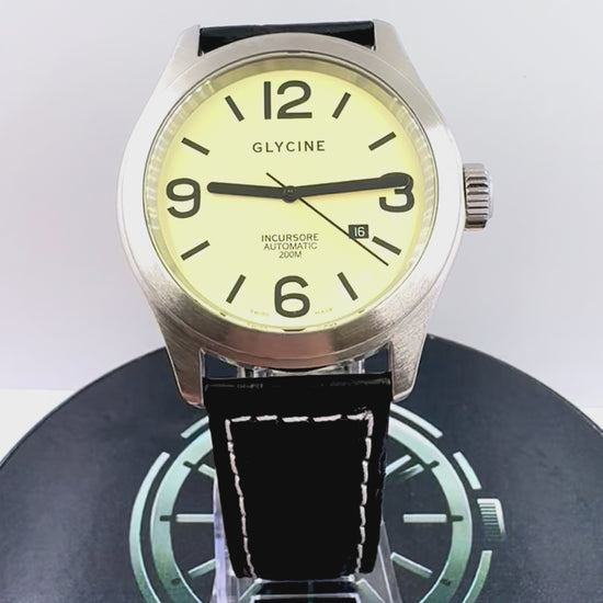 video orologio Glycine Incursore 3806 Automatico 44mm Swiss Made
