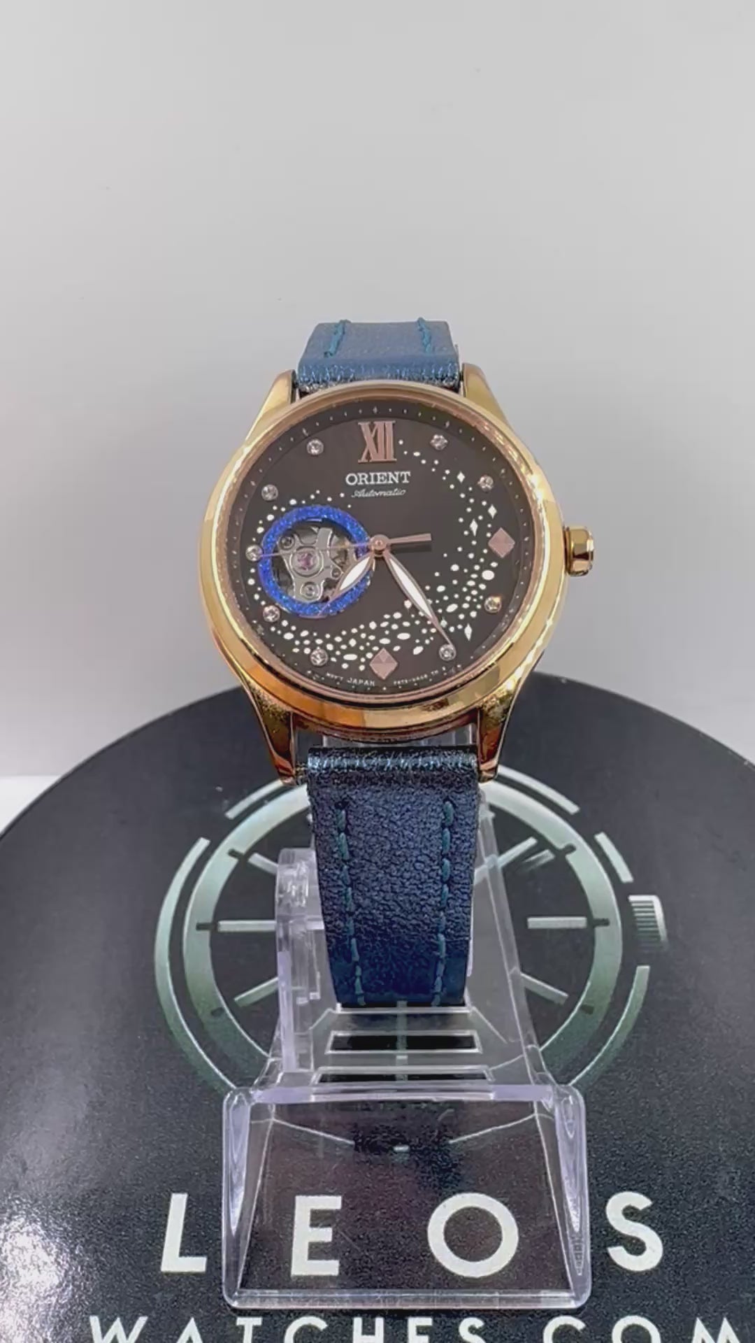 video orologio ORIENT Automatic Open Heart Blue Moon