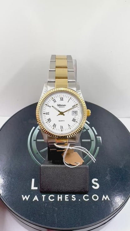 Altanus Genève 7616 Quartz Bicolor Acciaio | Lunetta Fluted | Bracciale Bicolor Logato | 35mm | Tesoro del Tempo