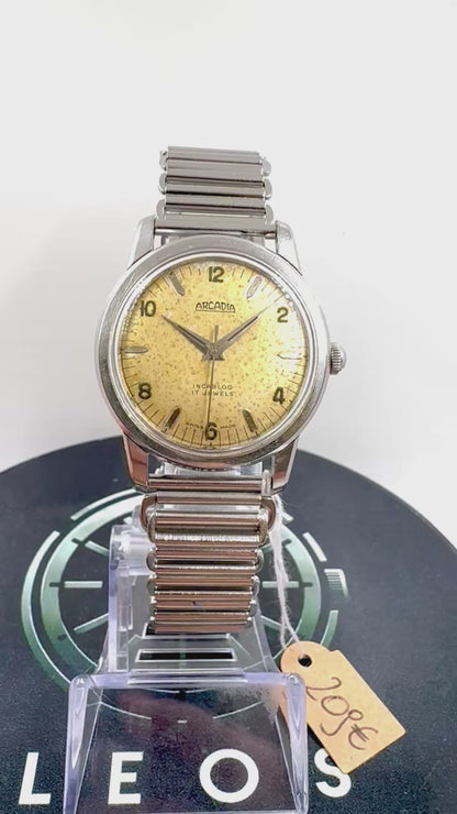 Arcadia Vintage Swiss Made Carica Manuale Incabloc 17 Jewels | 33mm Acciaio | Tesoro del Tempo